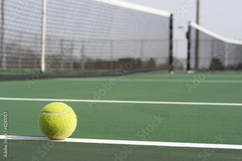 a picture of a tennis ball on the court © Glen Jones