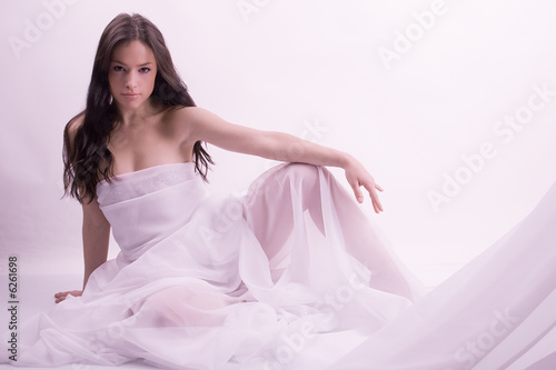 beautiful young black hair woman