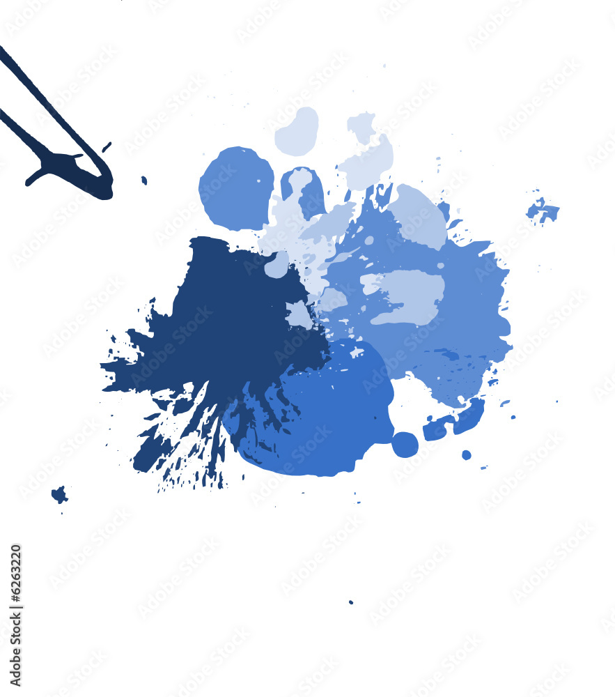 vector serie - blue splatter Stock Vector | Adobe Stock