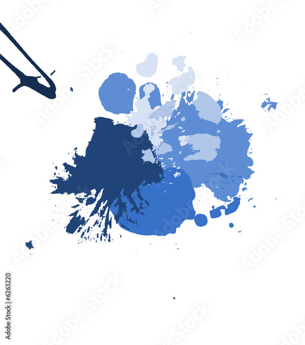 vector serie - blue splatter