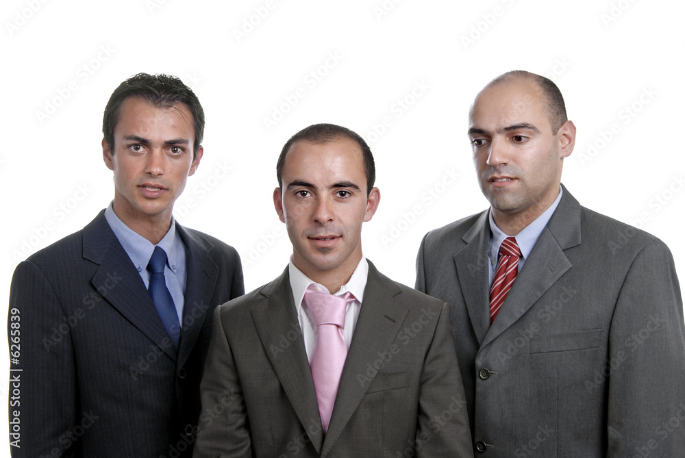 three business man isolated on white background three business man isolated on white background
