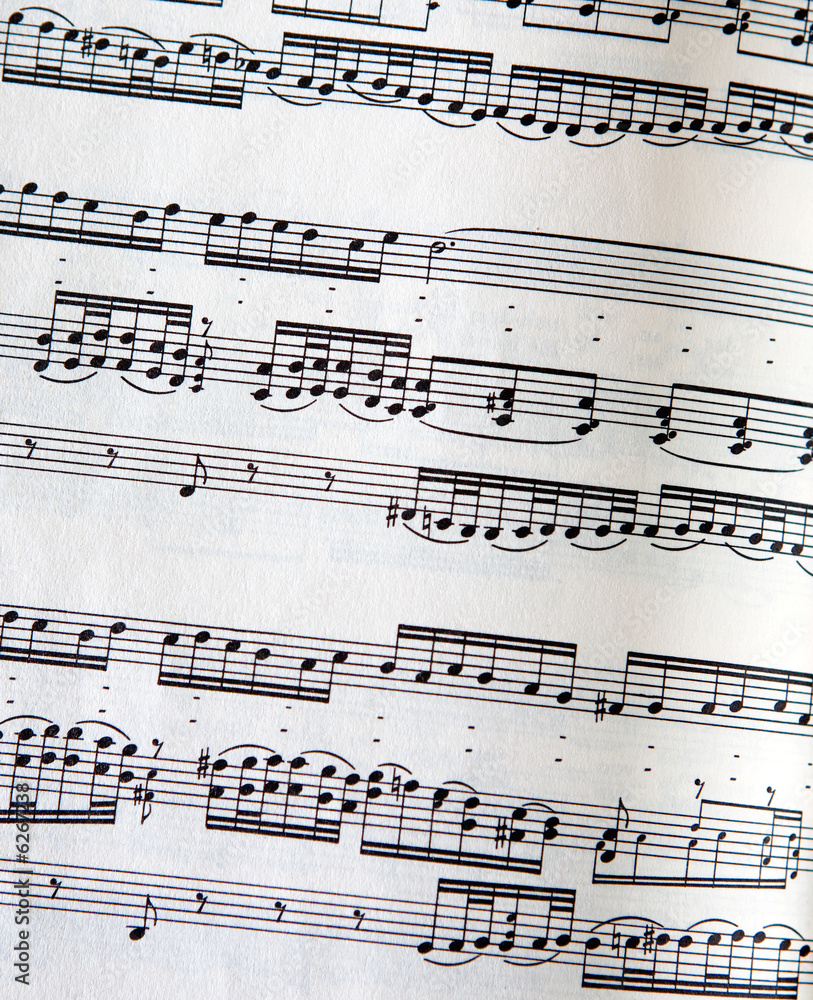 Obraz premium A page of music with detailed paper texture