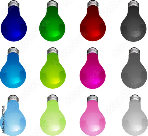 lâmapadas coloridas, luz eléctrica, eletricidade