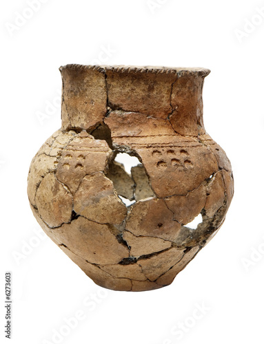 Ancient prehistoric broken pot
