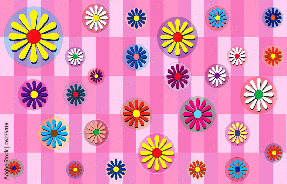 Pink Plaid flowers & Bubbles Pink Plaid flowers & Bubbles