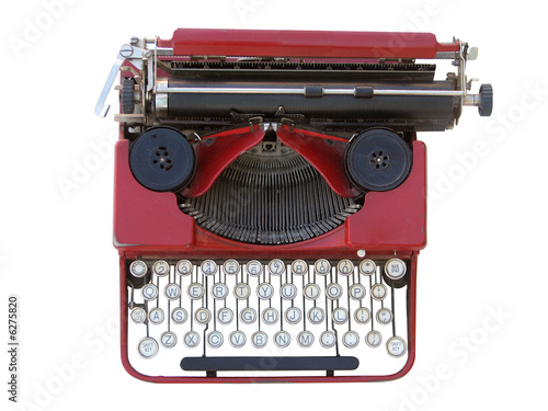 Antique red manual typewritter