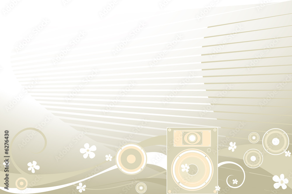 Obraz premium floral design and loudspeaker