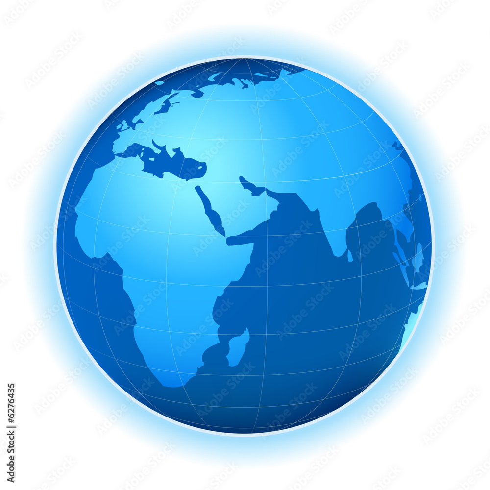 planet earth map from six views; illustration planet earth map from six views; illustration