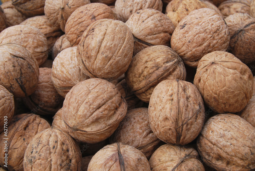 Heap of nuts in close up Heap of nuts in close up