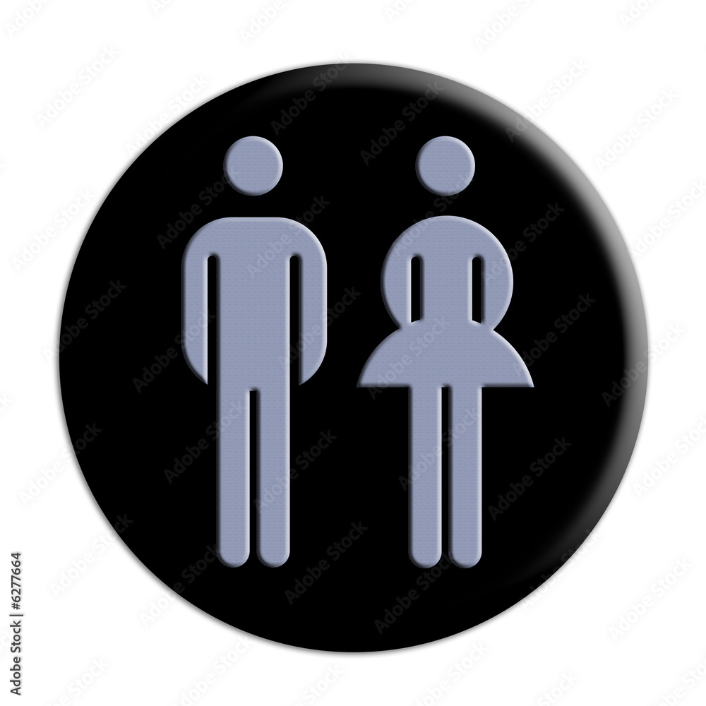 Toilette, Mann, Frau Toilette, Mann, Frau
