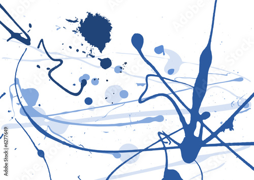 vector serie - blue splatters