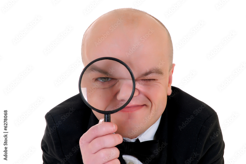 Little man, dwarf teacher in a formal suit Little man, dwarf teacher in a formal suit