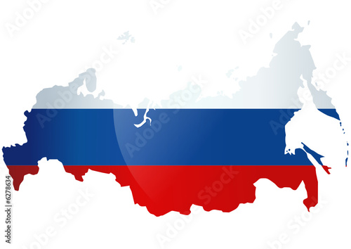 Carte de la Russie (Drapeau métal)