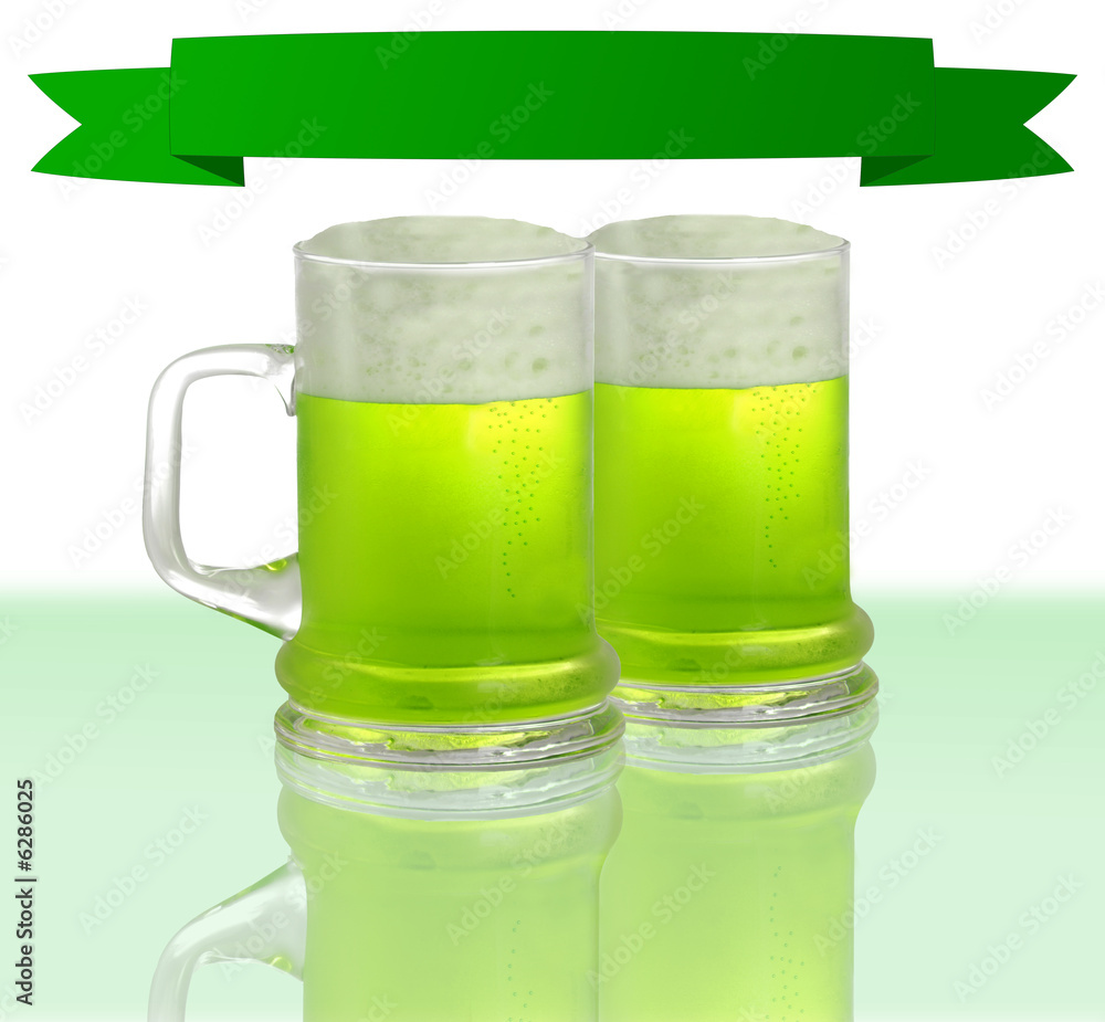 Green beer for St Patrick's Day Green beer for St Patrick's Day