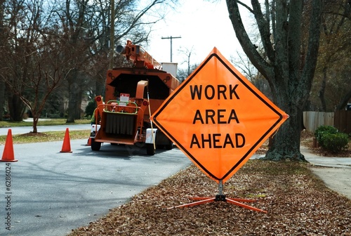 Work area sign