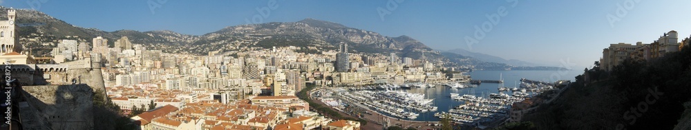 Monaco, vue du Rocher, panorama
