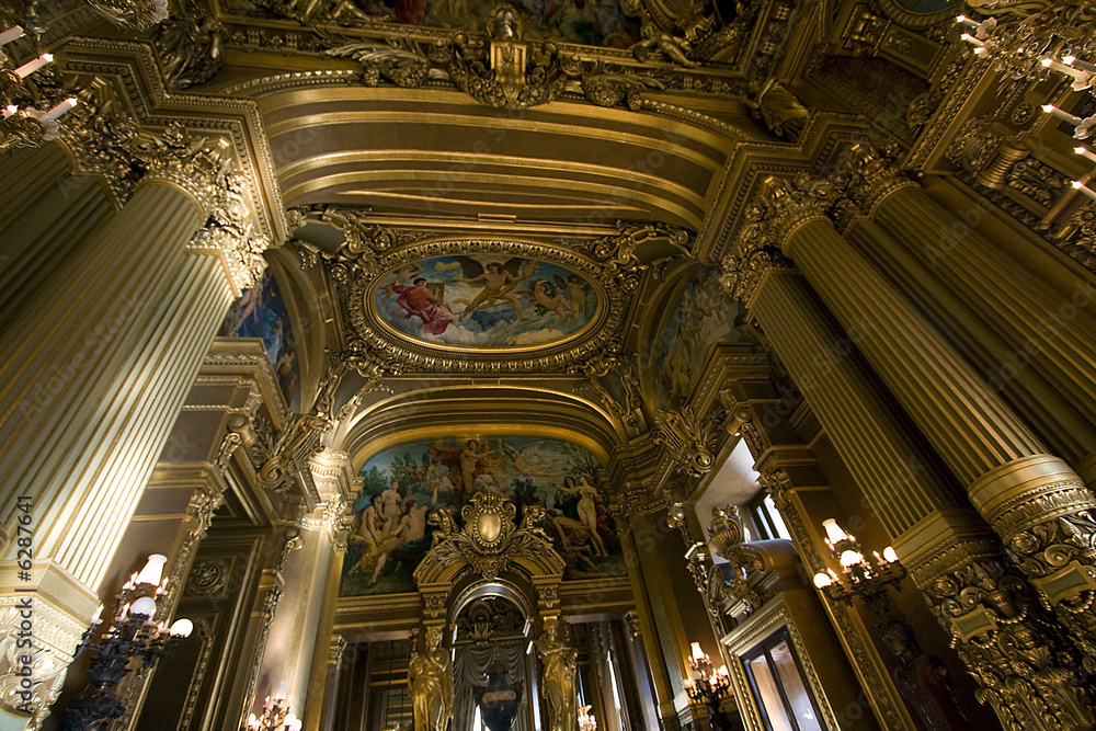 Détail du plafond du Grand Foyer de l'Opéra Garnier - Paris