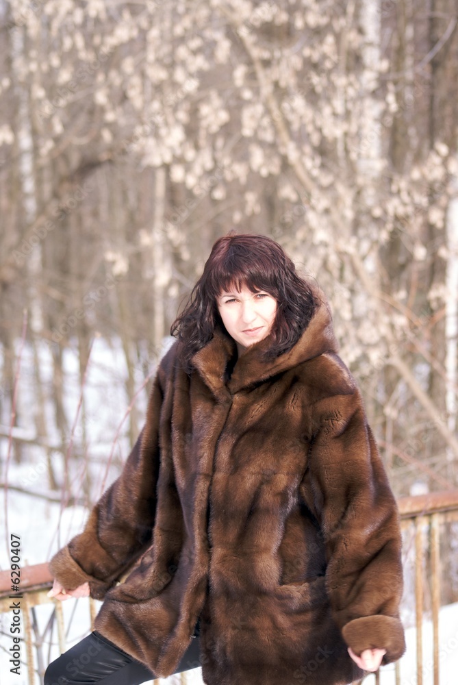 Young woman in fur Young woman in fur