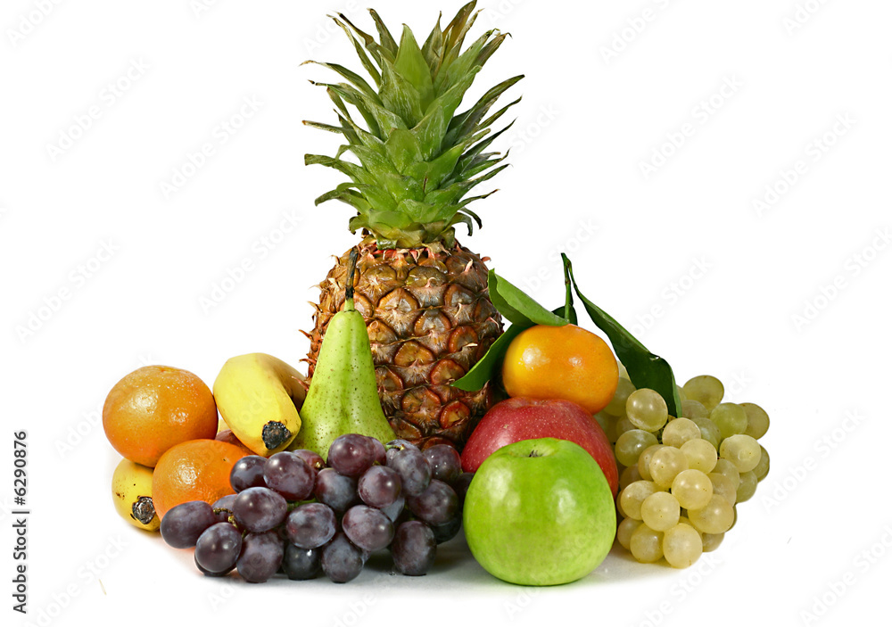 Fruits isolated on a white background