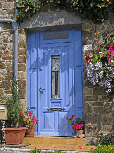 Le Vivieur, blaue Tür, Bretagne © Child of nature