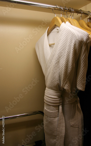 hanging bathrobes