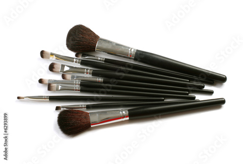 makeuo brushes over white