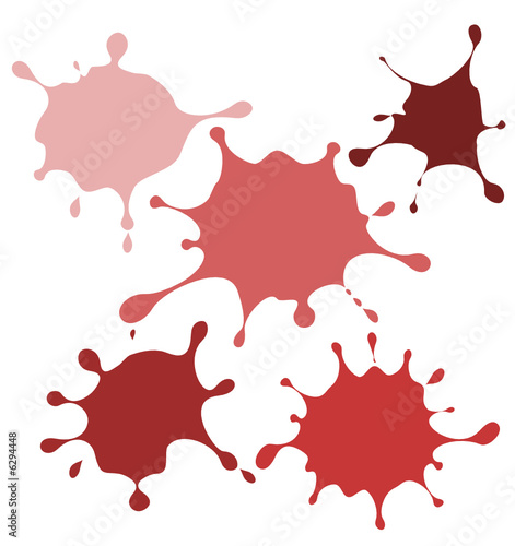 vector serie - pink spots isolated on a white background