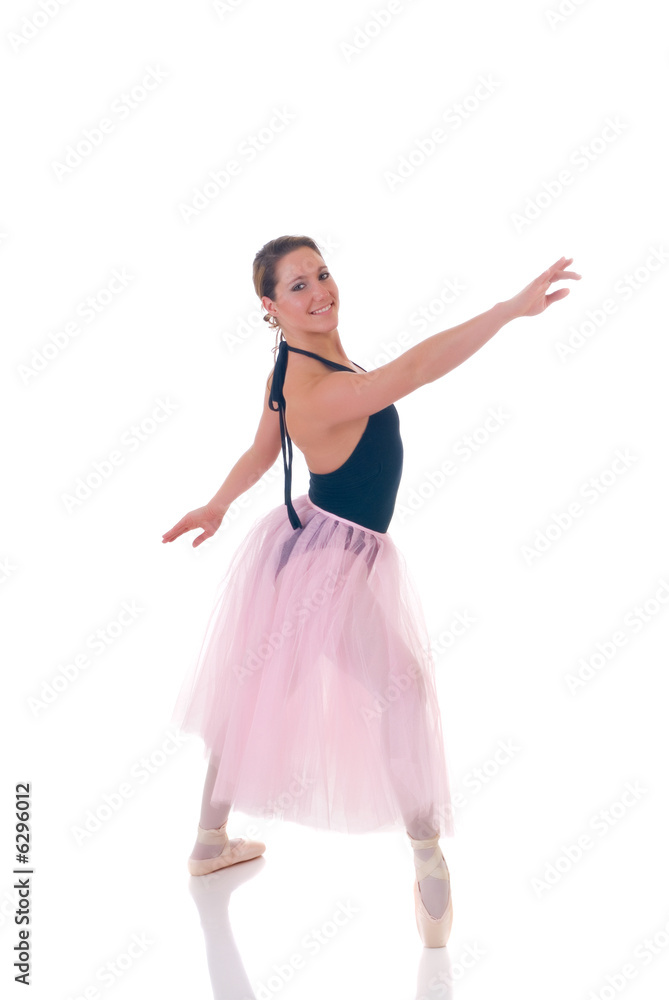 Portrait of a dancing ballerina, ballet dancer. Studio shoot, 