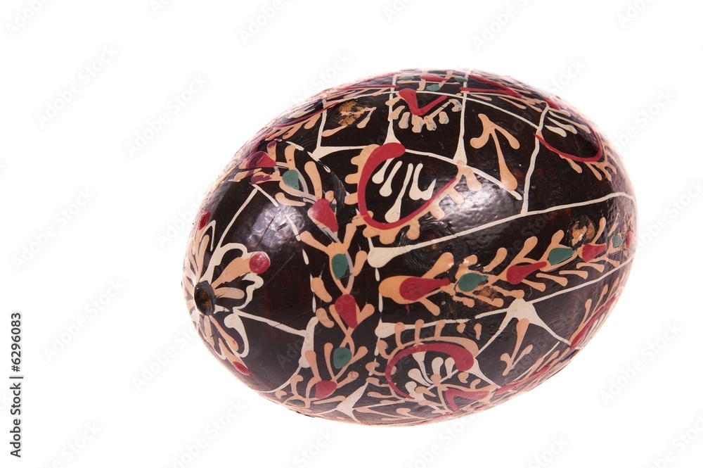The colorful Easter egg isolated on white The colorful Easter egg isolated on white