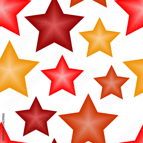 Seamless vector texture with 3d stars on white