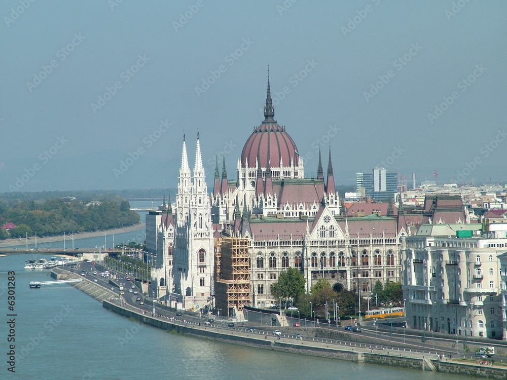 Budapest Parliament along the river Danube