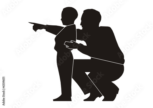 Padre enseñando