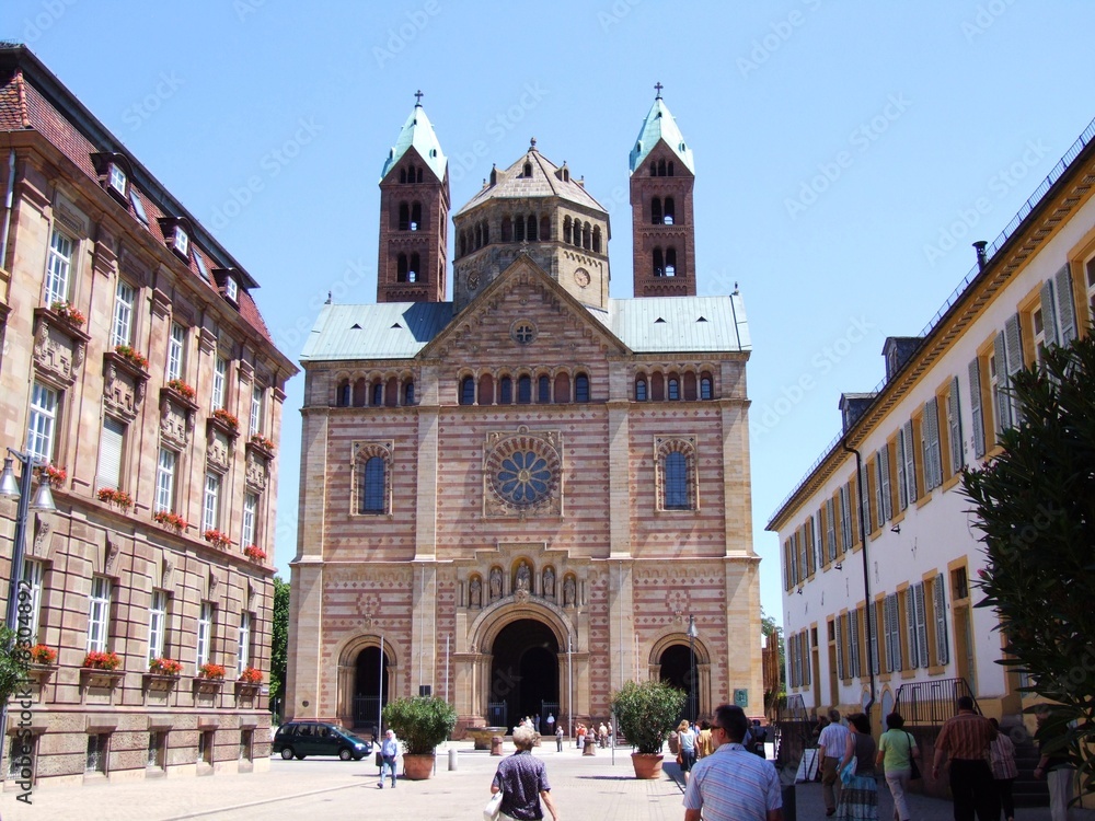 Fototapeta premium Speyer Stadtbild mit Dom