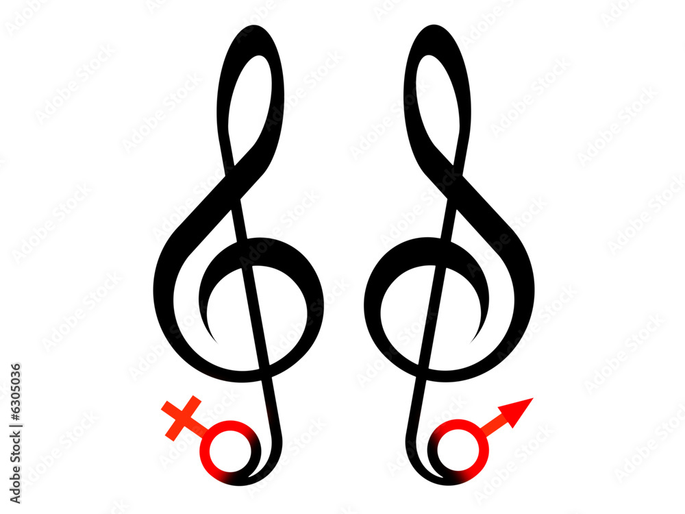 Naklejka premium music and sex