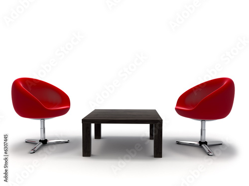 red chairs