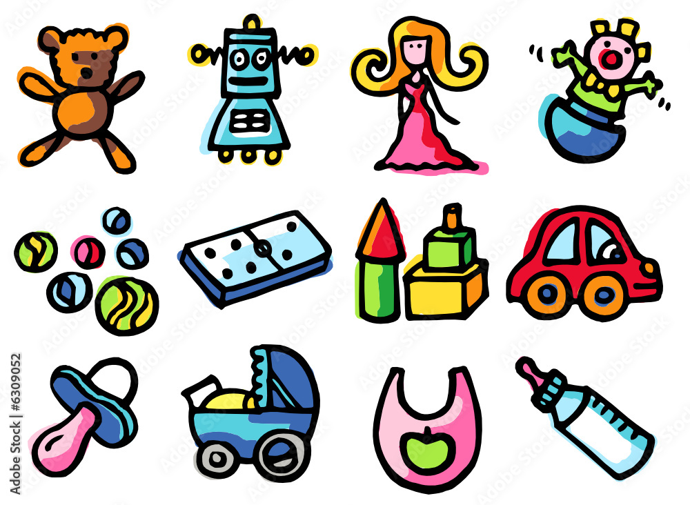 Fototapeta premium objets - jouets et nursery