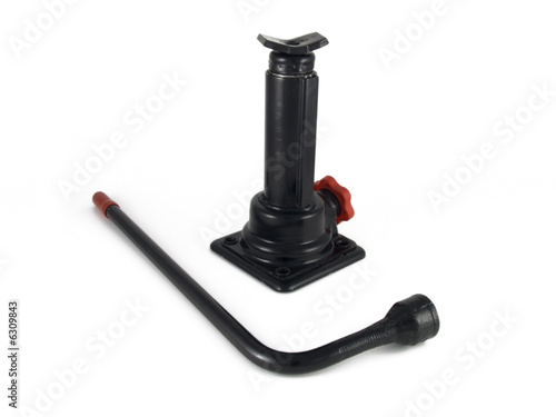 car jack and wrench