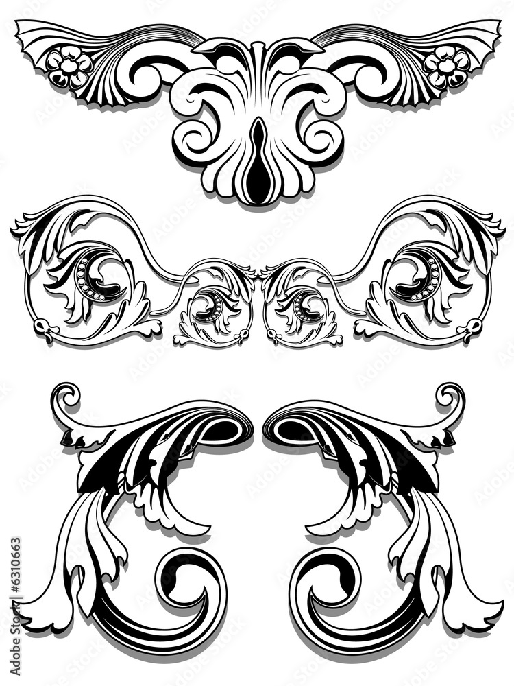 Fototapeta premium Renaissance elements