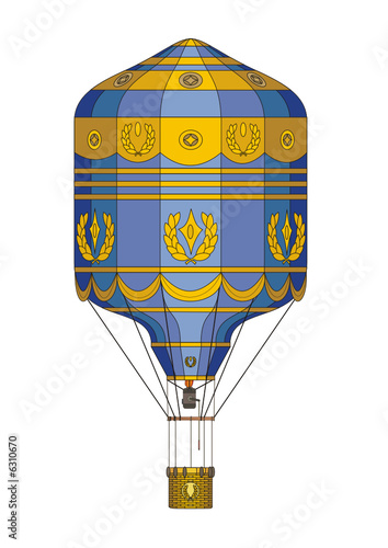 Baloon flying blue and golden