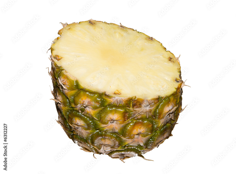 Slice of pineapple isolated on white Slice of pineapple isolated on white