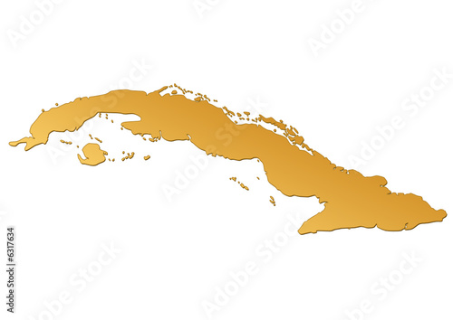 Carte de Cuba marron