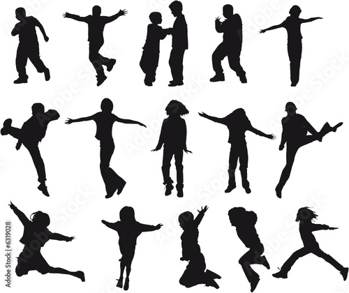 silhouettes enfants 
