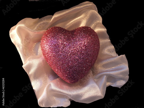 Heart on silk