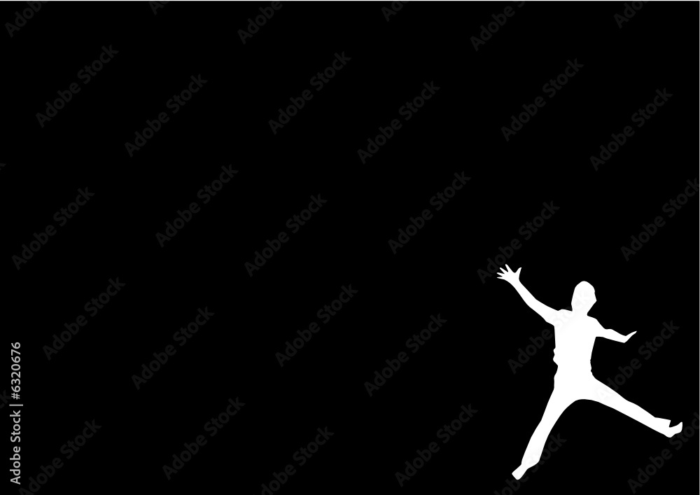 Happy boy in a black and white background Happy boy in a black and white background