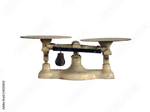 Antique scale isolated on white