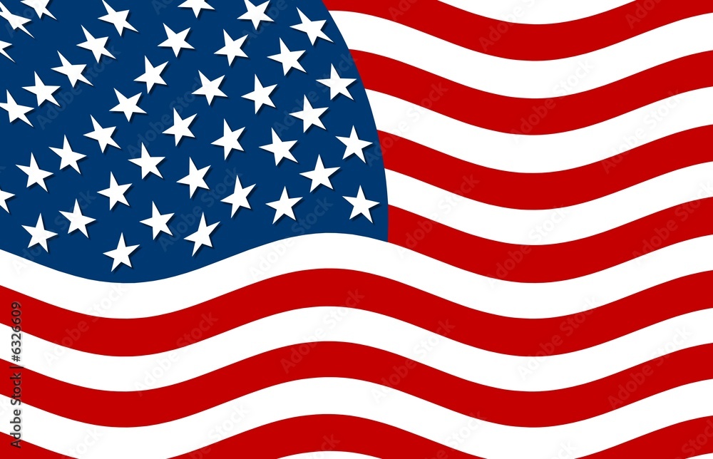 Fototapeta premium wehende us flagge