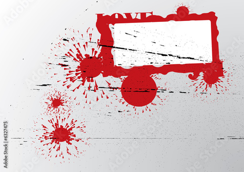 Abstract grunge background. Red and gray. Raster illustration.