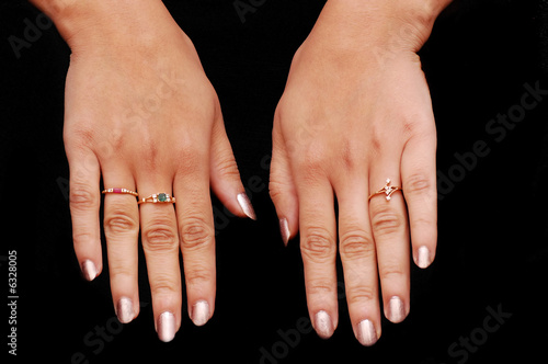 close up of beautiful manicured hands of a girl