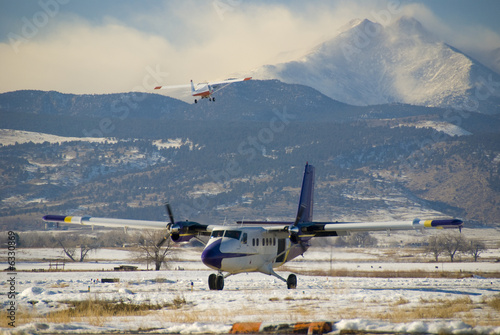 Prop Airplanes taking off and Landing in Colorado