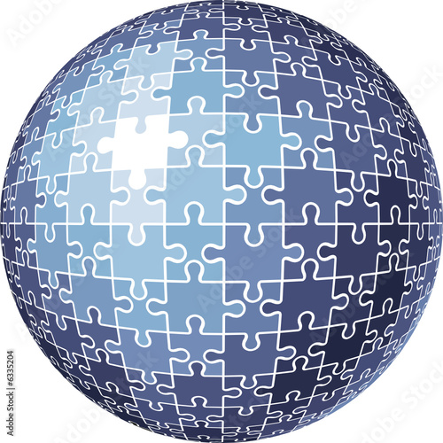 puzzle sphere / vector illustration